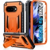 FNTCASE for Google Pixel 11 Pro XL Case with 360 Spin Magnetic Kickstand | Screen Protector, Compatible with MagSafe, Heavy Duty 20FT Military-Grade Drop Protection, Non-Slip, Shockproof Rugged(Orange)