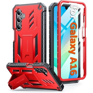 FNTCASE for Samsung Galaxy Z Flip 8 Case with Built-in Kicktand Black | Hinge Protection, Screen Protector, 20FT Military Grade Drop Proof Heavy Duty Rugged Shockproof Protective Sturdy Phone Cover(Red)