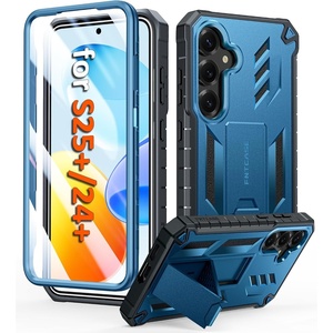 FNTCASE for Samsung Galaxy Z Flip 8 Case with Built-in Kicktand Black | Hinge Protection, Screen Protector, 20FT Military Grade Drop Proof Heavy Duty Rugged Shockproof Protective Sturdy Phone Cover(T-Blue)