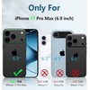 FNTCASE for iPhone 16 Pro Max Case, with Built-in Screen Protector, Orange(Green)