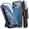 FNTCASE for iPhone 16 Pro Max Case, with Built-in Screen Protector, Orange(Blue)