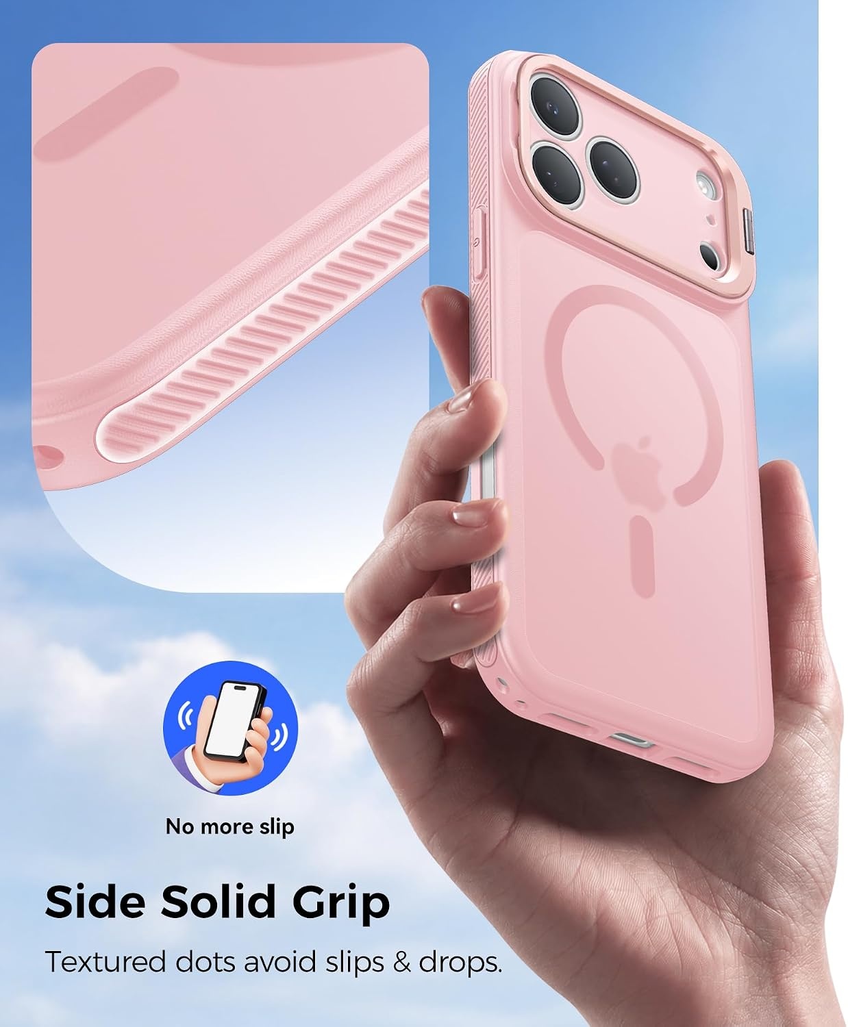 image:imageFNTCASE for Phone UltraPhone Fold Case with 360 Spin Magnetic Stand BlackPink