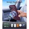 FNTCASE for Phone Ultra/Phone Fold Case with 360 Spin Magnetic Stand Black(Cherry Red)