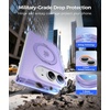 FNTCASE for Phone Ultra/Phone Fold Case with 360 Spin Magnetic Stand Black(Light Purple)