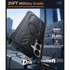 FNTCASE for Samsung Galaxy S26-FE Case with 360 Spin Magnetic Kickstand(Black)