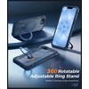 FNTCASE for Samsung Galaxy S26-FE Case with 360 Spin Magnetic Kickstand(Blue Translucent)