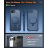 FNTCASE for Samsung Galaxy S26-FE Case with 360 Spin Magnetic Kickstand(Blue Translucent)