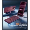 FNTCASE for Samsung Galaxy S26-FE Case with 360 Spin Magnetic Kickstand(Dark Cherry)