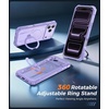 FNTCASE for Samsung Galaxy S26-FE Case with 360 Spin Magnetic Kickstand(LightPurple)