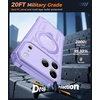 FNTCASE for Samsung Galaxy S26-FE Case with 360 Spin Magnetic Kickstand(LightPurple)