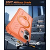 FNTCASE for Samsung Galaxy S26-FE Case with 360 Spin Magnetic Kickstand(Orange)