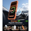 FNTCASE for Samsung Galaxy S26-FE Case with 360 Spin Magnetic Kickstand(Orange Translucent)