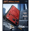 FNTCASE for Samsung Galaxy S26-FE Case with 360 Spin Magnetic Kickstand(Red)