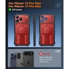 FNTCASE for Samsung Galaxy S26-FE Case with 360 Spin Magnetic Kickstand(Red)
