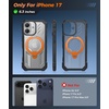 FNTCASE for Samsung Galaxy S26-FE Case with 360 Spin Magnetic Kickstand(Translucent Orange)