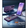 FNTCASE for Samsung Galaxy S26-FE Case with 360 Spin Magnetic Kickstand(Translucent Purple)