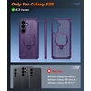 FNTCASE for Samsung Galaxy S26-FE Case with 360 Spin Magnetic Kickstand(Translucent Purple)