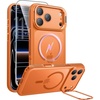 FNTCASE for Phone Ultra/Phone Fold Case with 360 Spin Magnetic Stand Black(Orange)