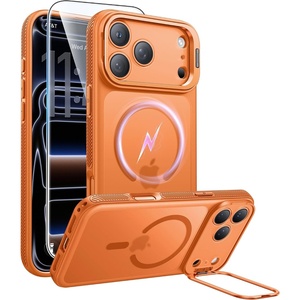 FNTCASE for Phone Pro Case 18 Series/Phone 17 Pro Case with Stand(Orange)