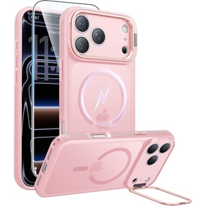 FNTCASE for Phone Pro Case 18 Series/Phone 17 Pro Case with Stand(Pink)