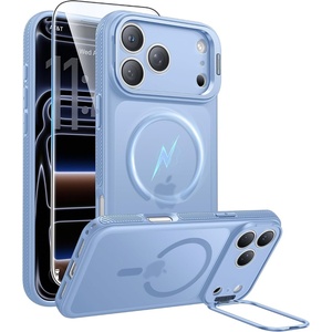 FNTCASE for Phone Ultra/Phone Fold Case with 360 Spin Magnetic Stand Black(Light Blue)