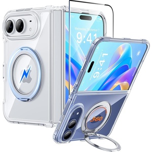 FNTCASE for Phone Ultra/Phone fold Case with 360 Spin Magnetic Stand Clear