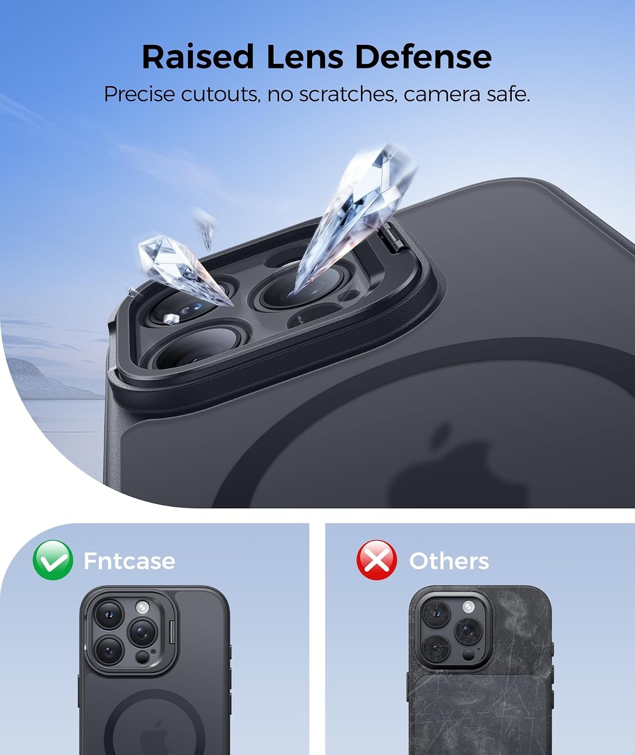 image:imageFNTCASE for iPhone 16 Pro Max Case with 360 Spin Magnetic Stand BlackBlack