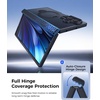 FNTCASE for iPhone 16 Pro Max Case with 360 Spin Magnetic Stand Black(Black)