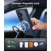 FNTCASE for iPhone 16 Pro Max Case with 360 Spin Magnetic Stand Black(Deep Blue)
