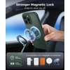 FNTCASE for iPhone 16 Pro Max Case with 360 Spin Magnetic Stand Black(Green)