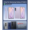 FNTCASE for iPhone 16 Pro Max Case with 360 Spin Magnetic Stand Black(Light Purple)