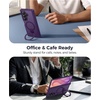 FNTCASE for iPhone 16 Pro Max Case with 360 Spin Magnetic Stand Black(Purple)