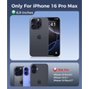 FNTCASE for iPhone 16 Pro Max Case with 360 Spin Magnetic Stand Black(Stash Stand-Black)