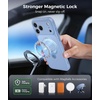 FNTCASE for iPhone 18 Pro /iPhone17 Pro Case with 360 Spin Magnetic Stand(Light Blue)