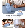 FNTCASE for iPhone 18 Pro /iPhone17 Pro Case with 360 Spin Magnetic Stand(Light Blue)