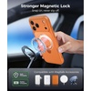 FNTCASE for iPhone 18 Pro /iPhone17 Pro Case with 360 Spin Magnetic Stand(Orange)