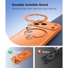 FNTCASE for iPhone 18 Pro /iPhone17 Pro Case with 360 Spin Magnetic Stand(Orange)