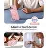 FNTCASE for iPhone 18 Pro /iPhone17 Pro Case with 360 Spin Magnetic Stand(Pink)