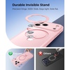 FNTCASE for iPhone 18 Pro /iPhone17 Pro Case with 360 Spin Magnetic Stand(Pink)
