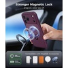 FNTCASE for iPhone 18 Pro /iPhone17 Pro Case with 360 Spin Magnetic Stand(Wine Red)