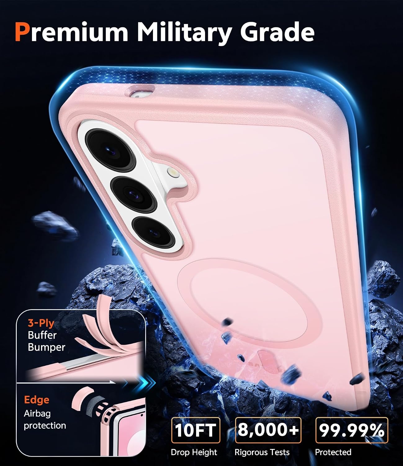 image:imageFNTCASE for Samsung Galaxy S26 FES25 FE Case Matte Compatible with Magsafe