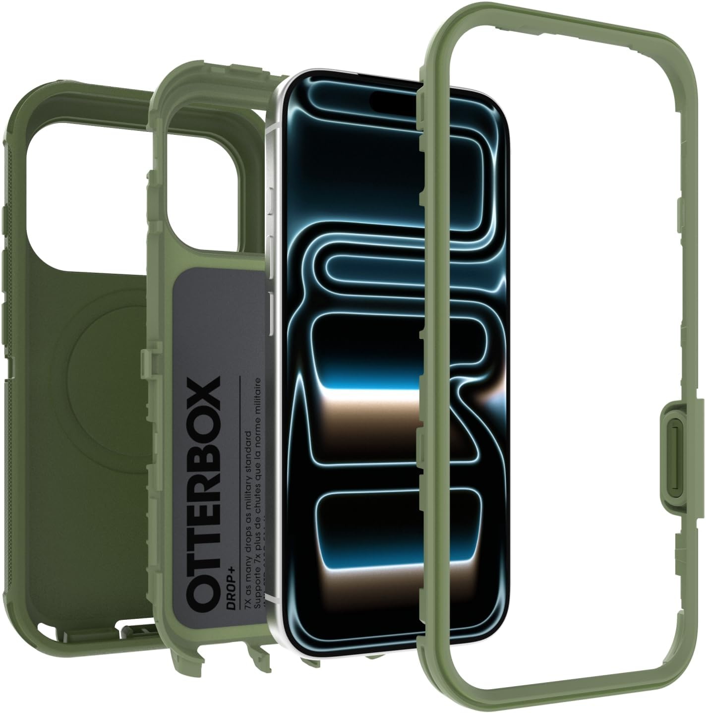 image:imageOtterBox iPhone 1817 Pro Defender Series Pro Case Adomania PurpleHalfwise Green