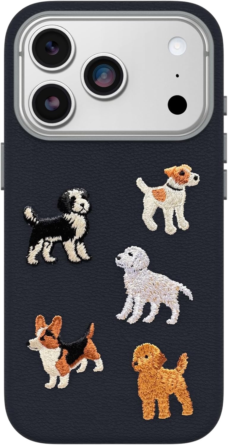 image:imageOtterBox iPhone 1817 Pro Symmetry Series Cactus Leather Embroidery CaseBlue Dog Pattern