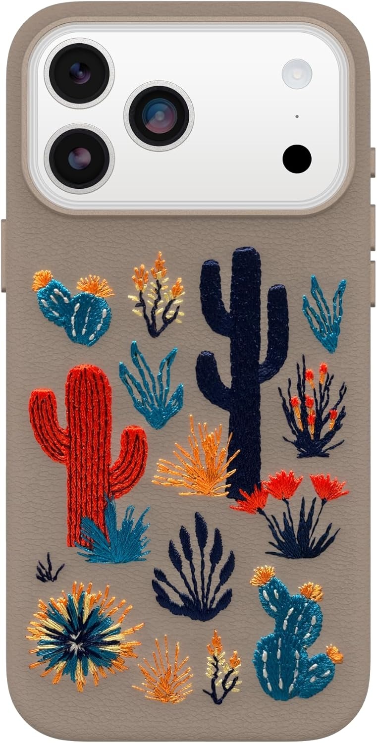 image:imageOtterBox iPhone 1817 Pro Symmetry Series Cactus Leather Embroidery CaseGrey Cactus Garden