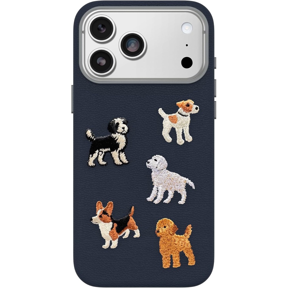 image:imageOtterBox iPhone 1817 Pro Symmetry Series Cactus Leather Embroidery CaseBlue Dog Pattern