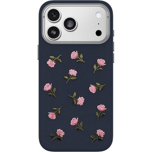 OtterBox iPhone 18/17 Pro Symmetry Series Cactus Leather Embroidery Case(Blue Pink Floral)